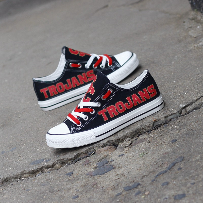 USC Trojans Limited Print NCAA College Students Southern California Trojans Low Top Canvas Shoes Sport Sneakers