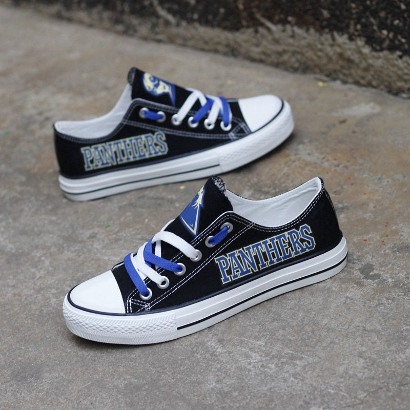 Pittsburgh Panthers Limited Print NCAA College Students Low Top Canvas Shoes Sport Sneakers 1