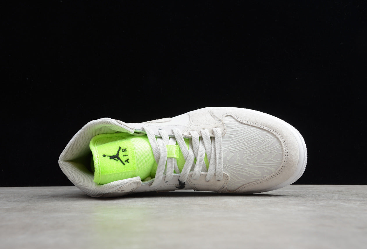 Air Jordan 1 High Gray Fluorescent Green
