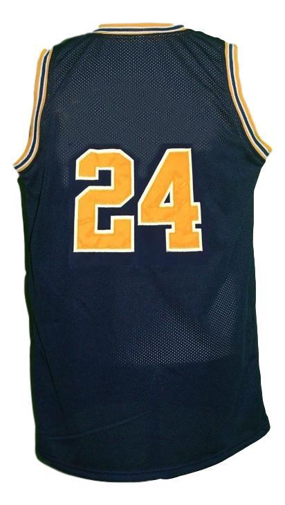 Jimmy King Jersey #24 Michigan College Retro Basketball Sewn Navy Blue