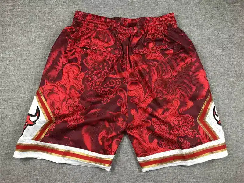 Chicago Bulls Hardwood Classics Lunar New Year 2023 Red Shorts - Basketball Shorts Store