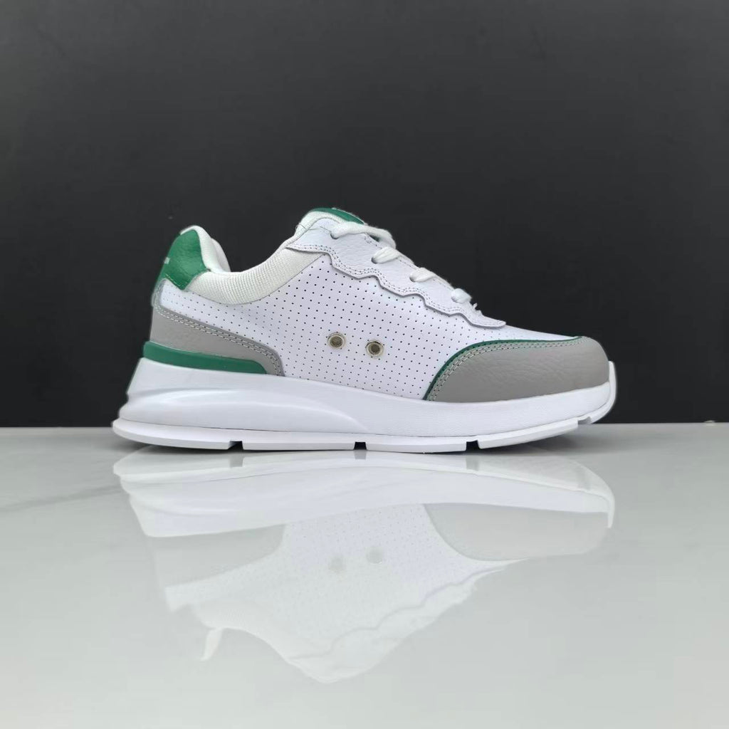 Luxury Lou Paris Classic Trainers Green White Shoes Sneakers