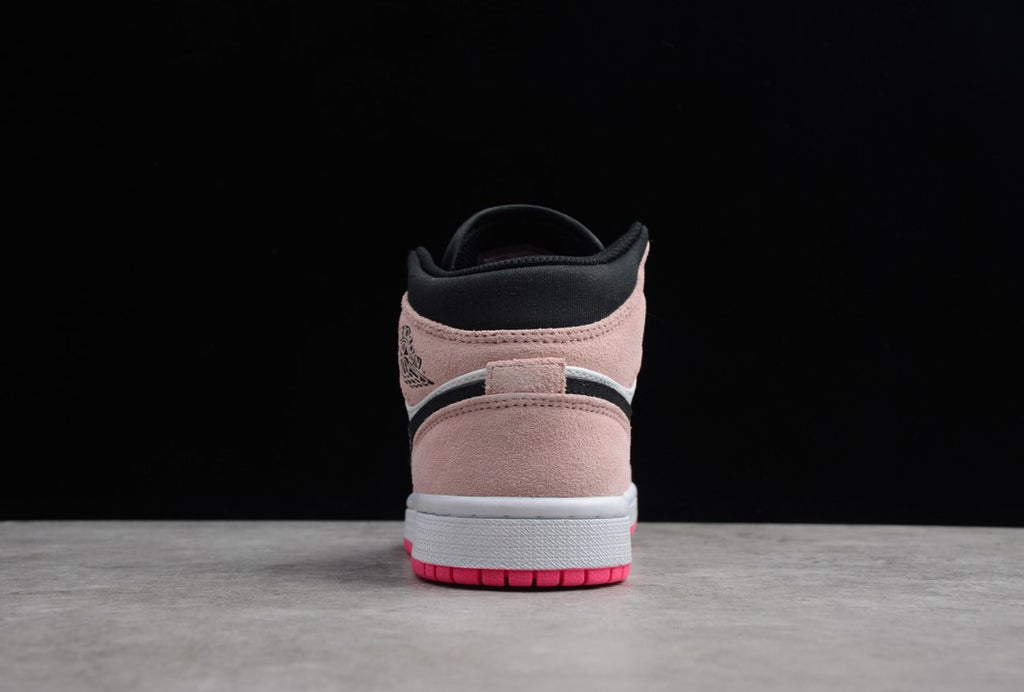 Air Jordan 1 GS Mid Pink Quartz Black