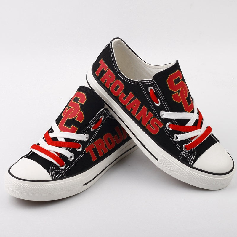 USC Trojans Limited Print NCAA College Students Southern California Trojans Low Top Canvas Shoes Sport Sneakers