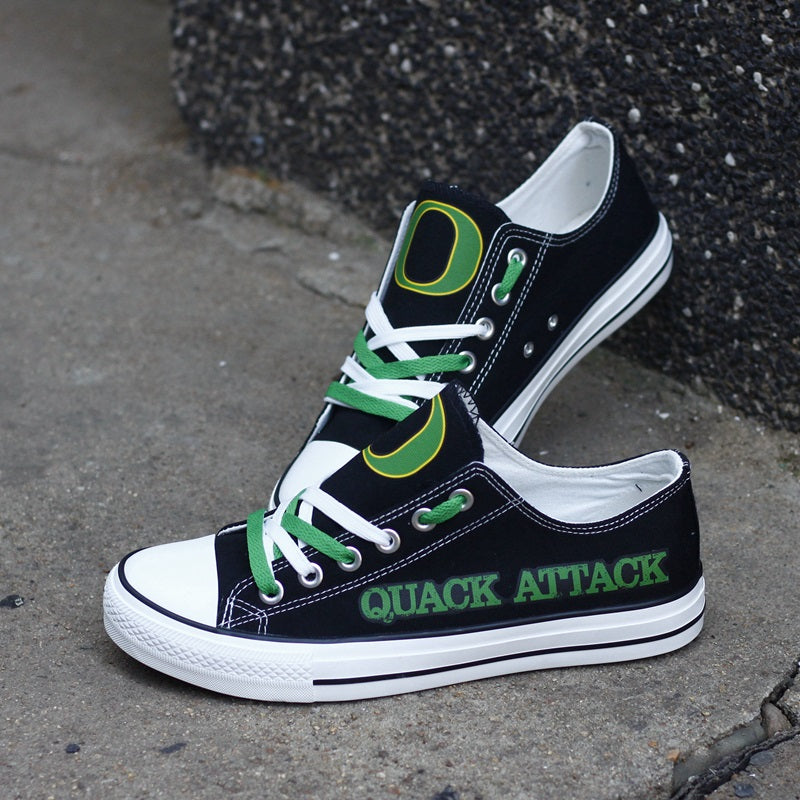 Oregon Ducks Limited Print NCAA College Students Low Top Canvas Shoes Sport Sneakers 2