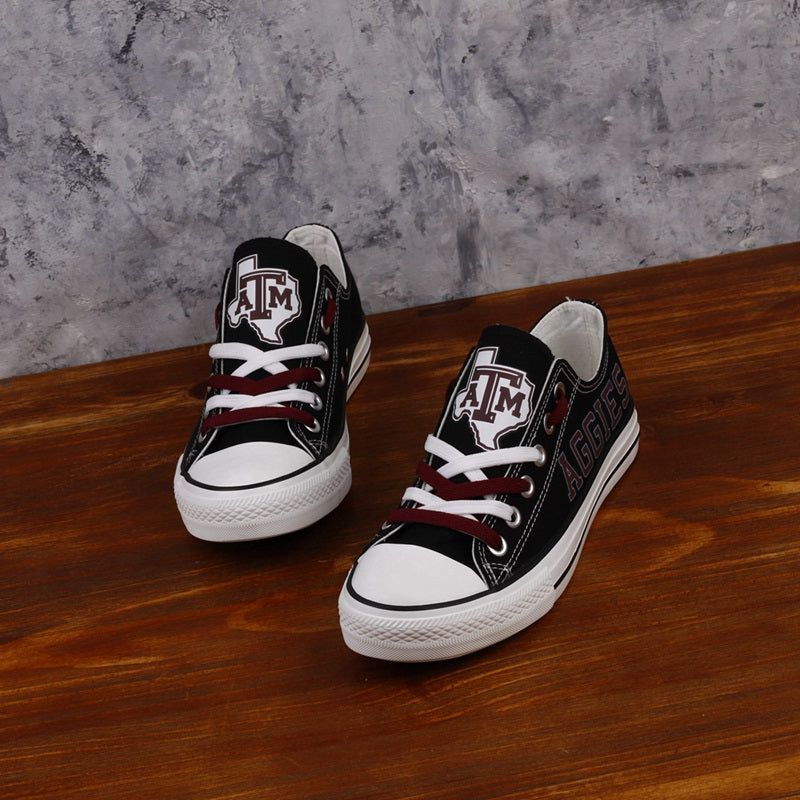 Texas A&M Aggies Limited Print NCAA College Students Low Top Canvas Shoes Sport Sneakers 2