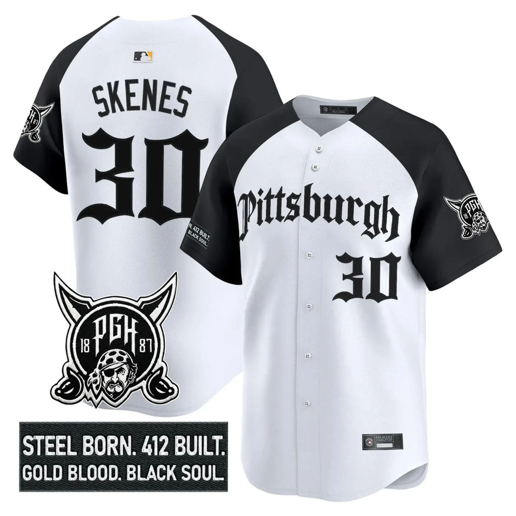 Men Pittsburgh Pirates 'Gothic Steel City Edition' Vapor Premier Limited Jersey - All Stitched