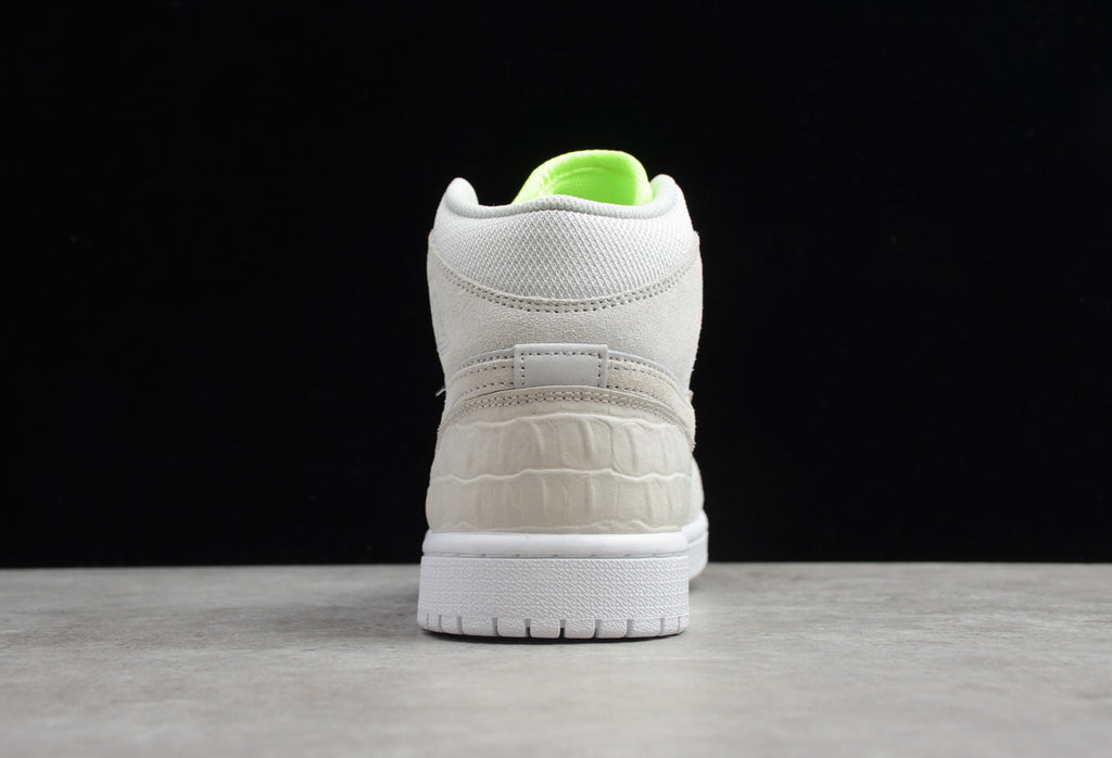 Air Jordan 1 High Gray Fluorescent Green