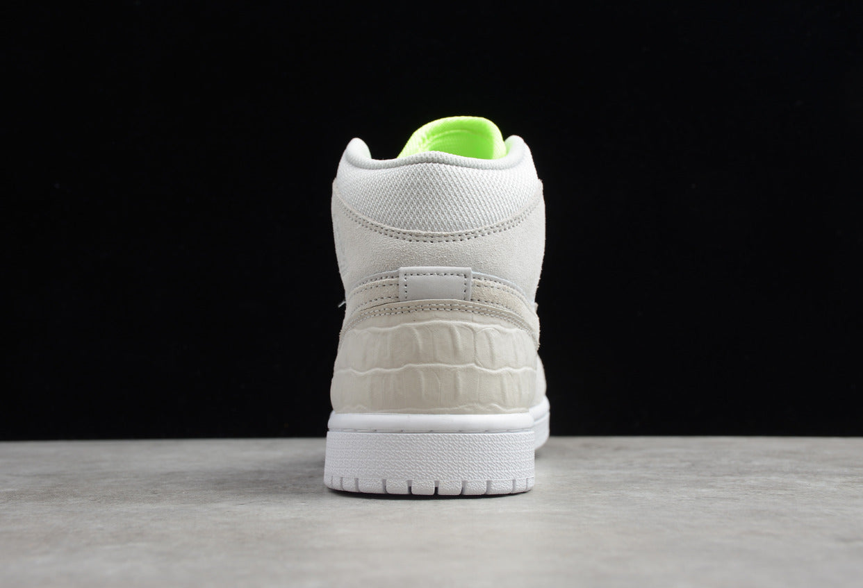 Air Jordan 1 High Gray Fluorescent Green