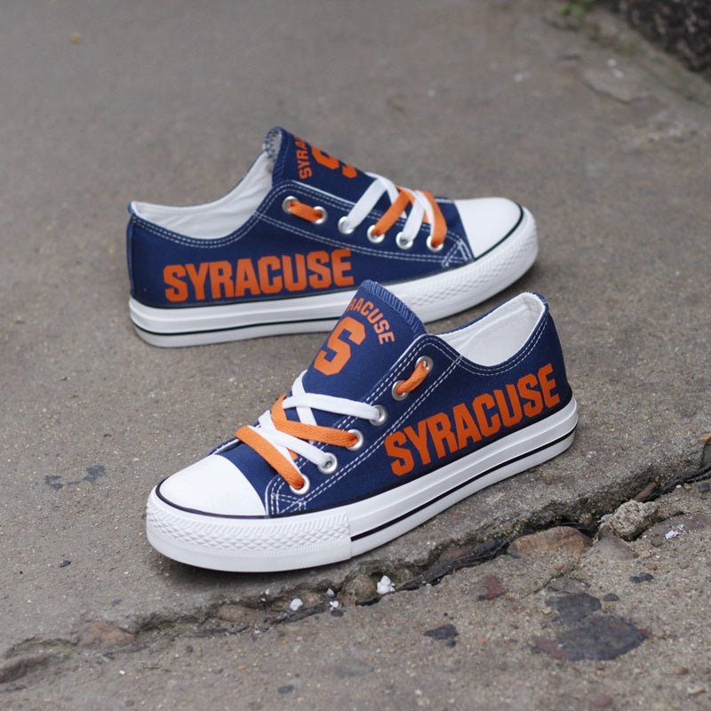 Syracuse Orange Limited Print NCAA College Students Low Top Canvas Shoes Sport Sneakers