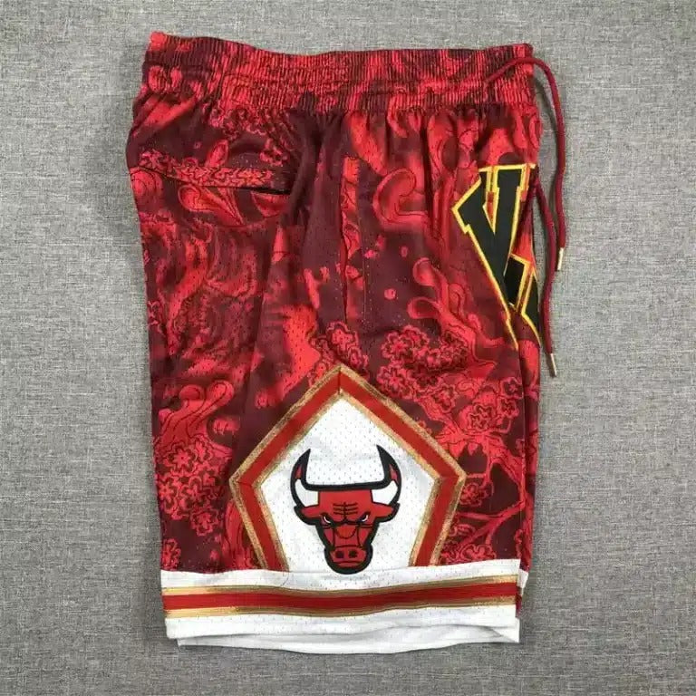 Chicago Bulls Hardwood Classics Lunar New Year 2023 Red Shorts - Basketball Shorts Store