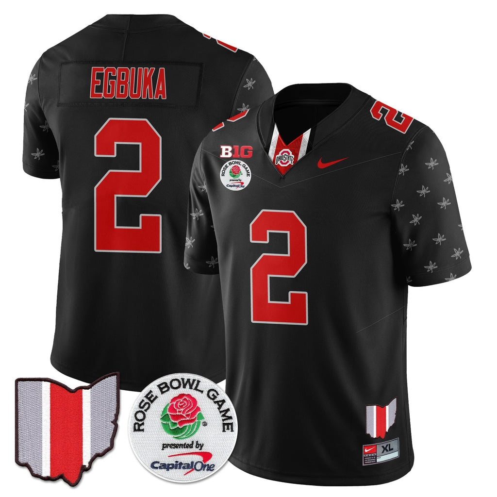 Men Ohio State Buckeyes 2024 Rose Bowl Vapor Limited Jersey - All Stitched