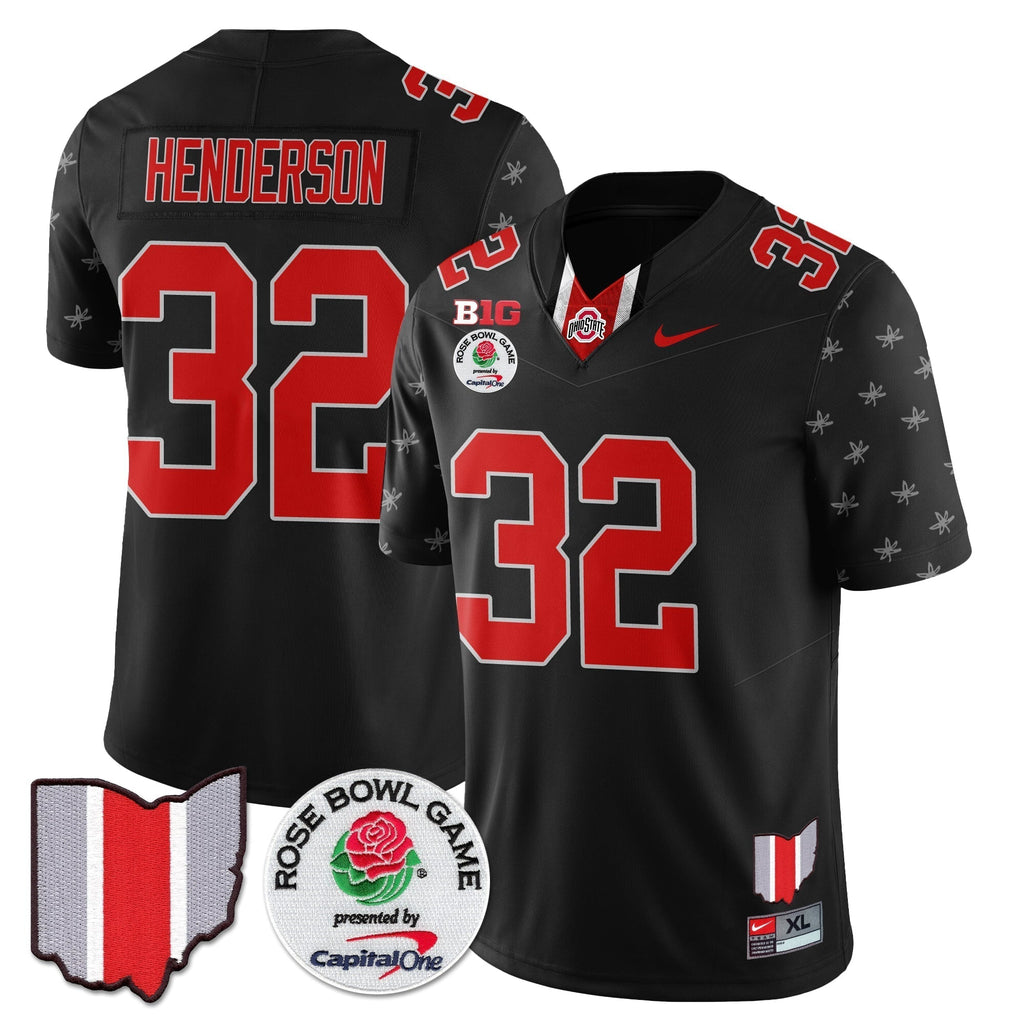 Men Ohio State Buckeyes 2024 Rose Bowl Vapor Limited Jersey - All Stitched