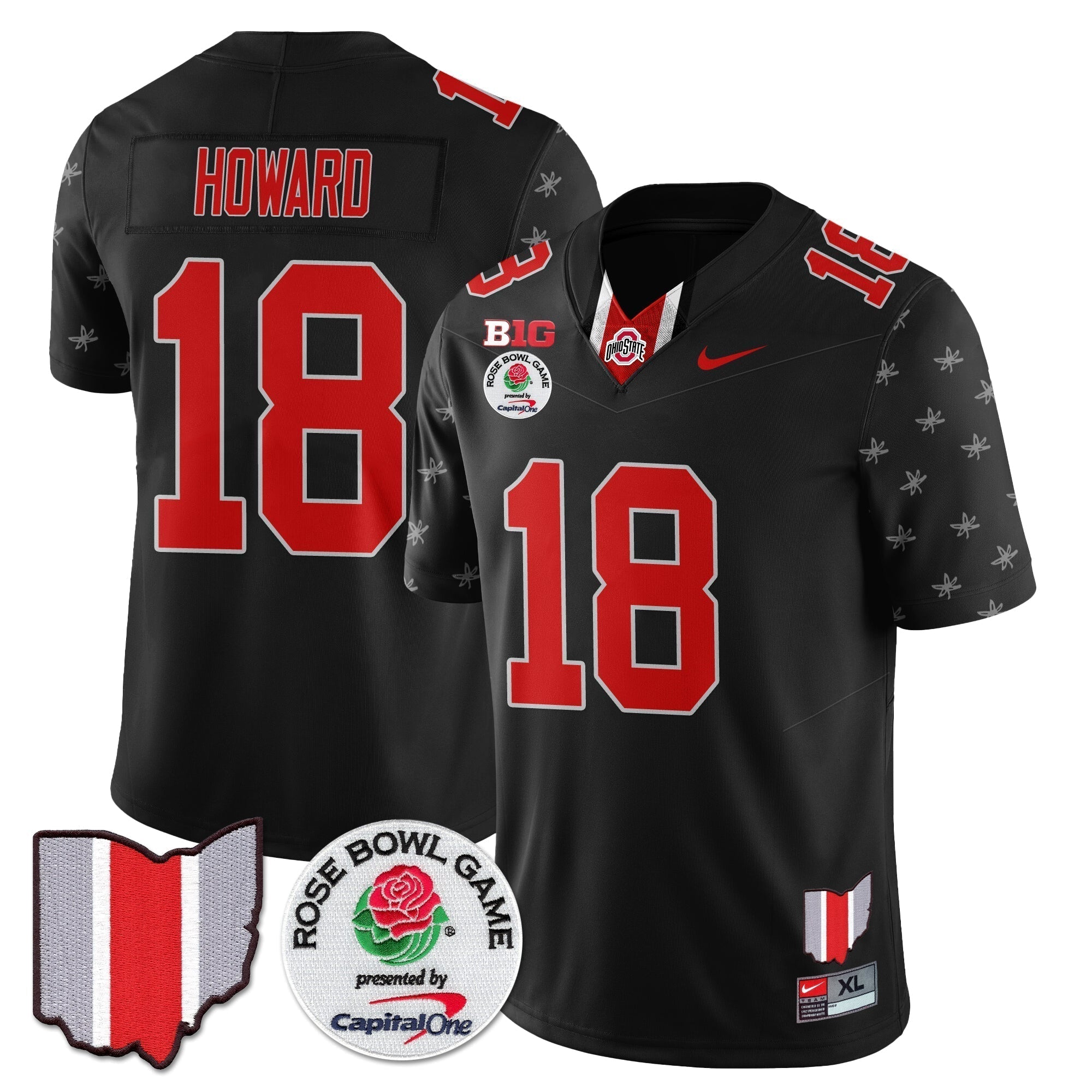 Men Ohio State Buckeyes 2024 Rose Bowl Vapor Limited Jersey - All Stitched