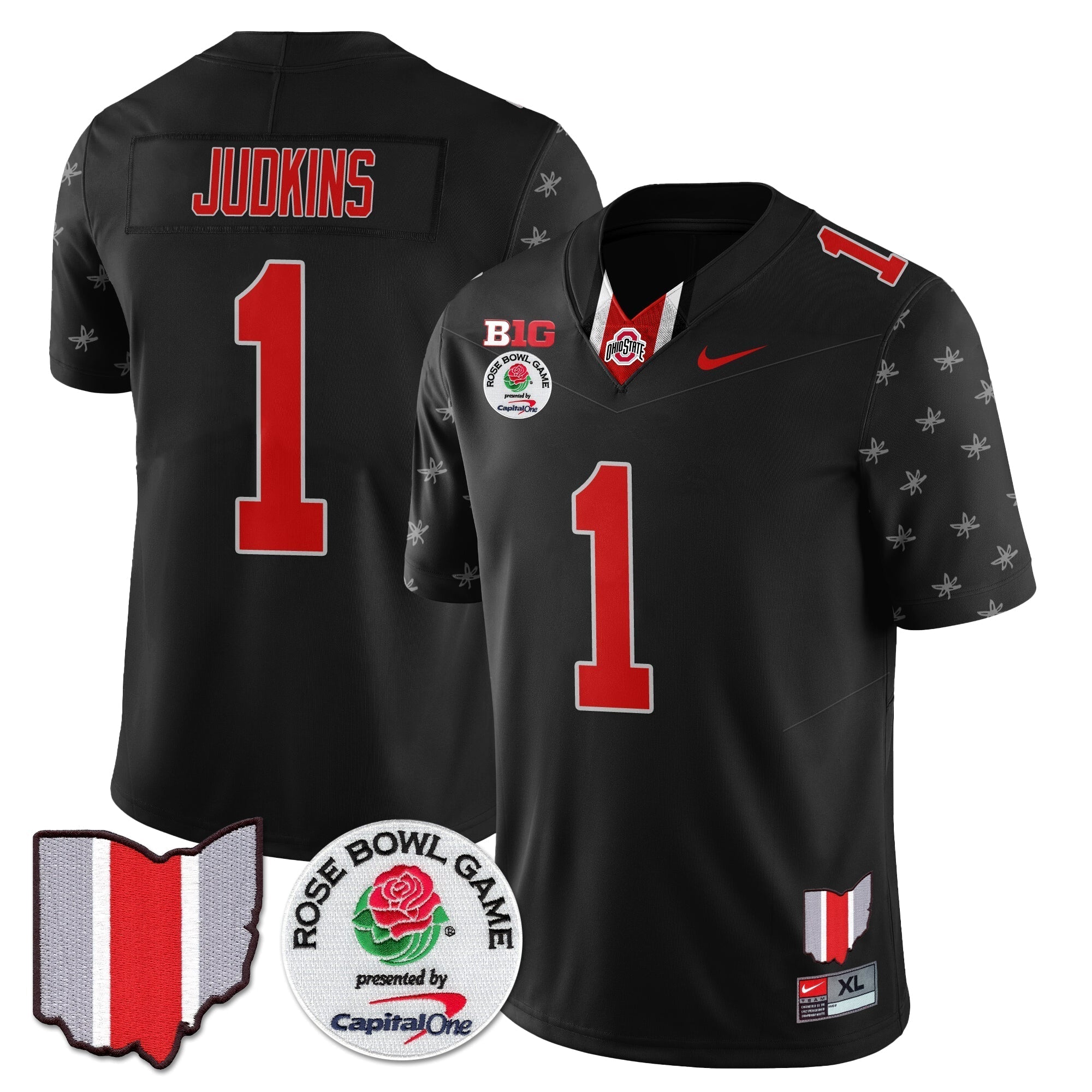 Men Ohio State Buckeyes 2024 Rose Bowl Vapor Limited Jersey - All Stitched