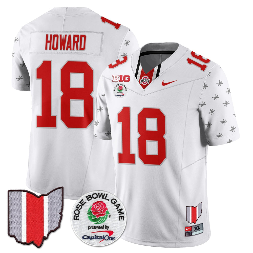 Men Ohio State Buckeyes 2024 Rose Bowl Vapor Limited Jersey - All Stitched