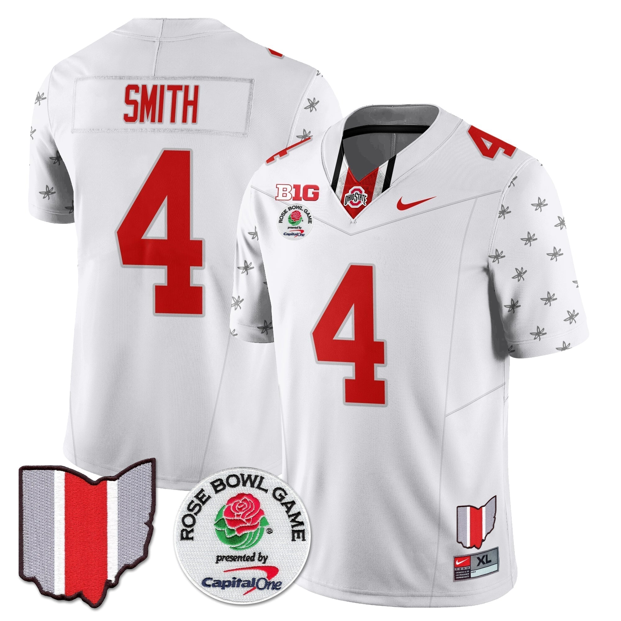 Men Ohio State Buckeyes 2024 Rose Bowl Vapor Limited Jersey - All Stitched
