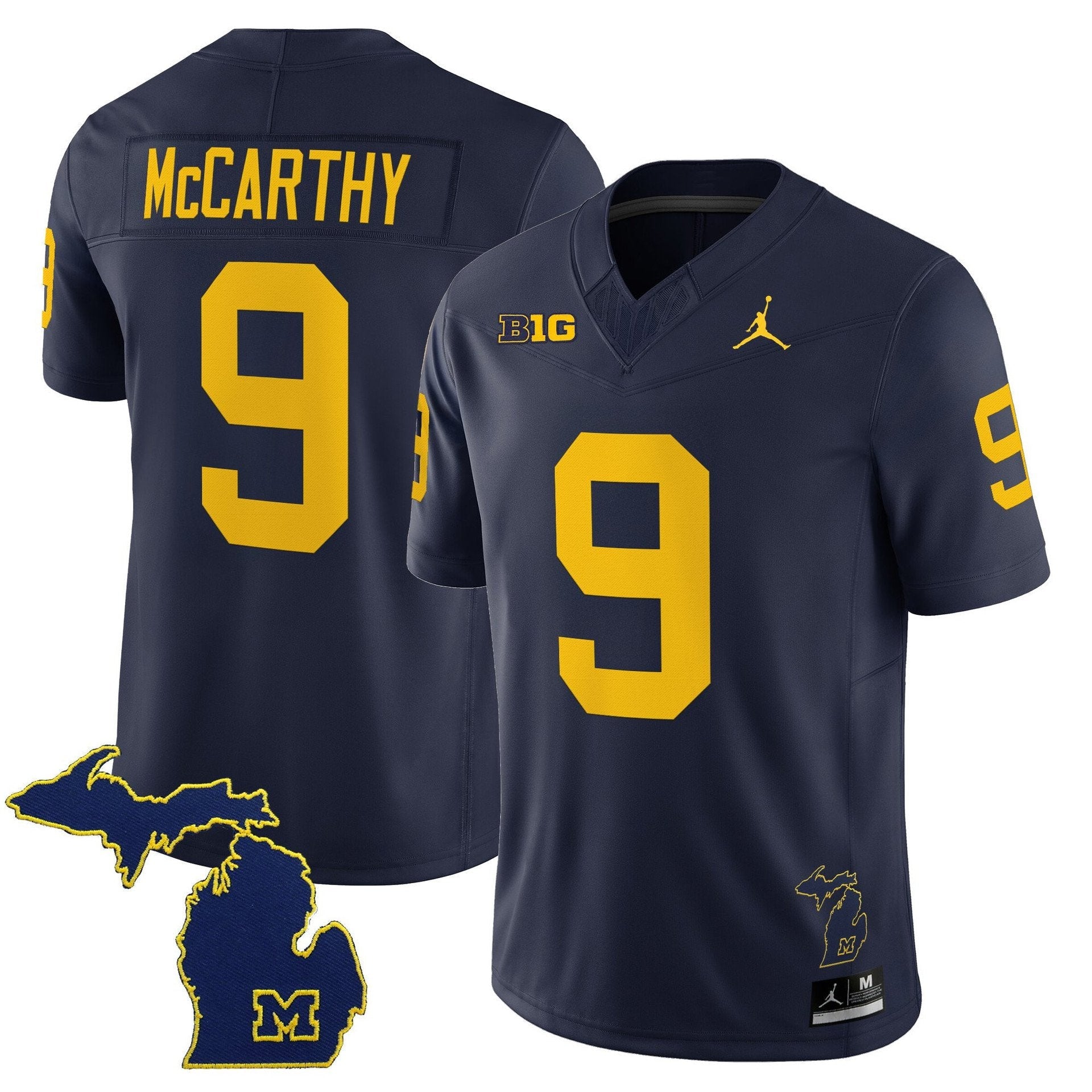 J.J. McCarthy Jersey #9 Michigan Wolverines 2025 Limited V2 Stitched Navy