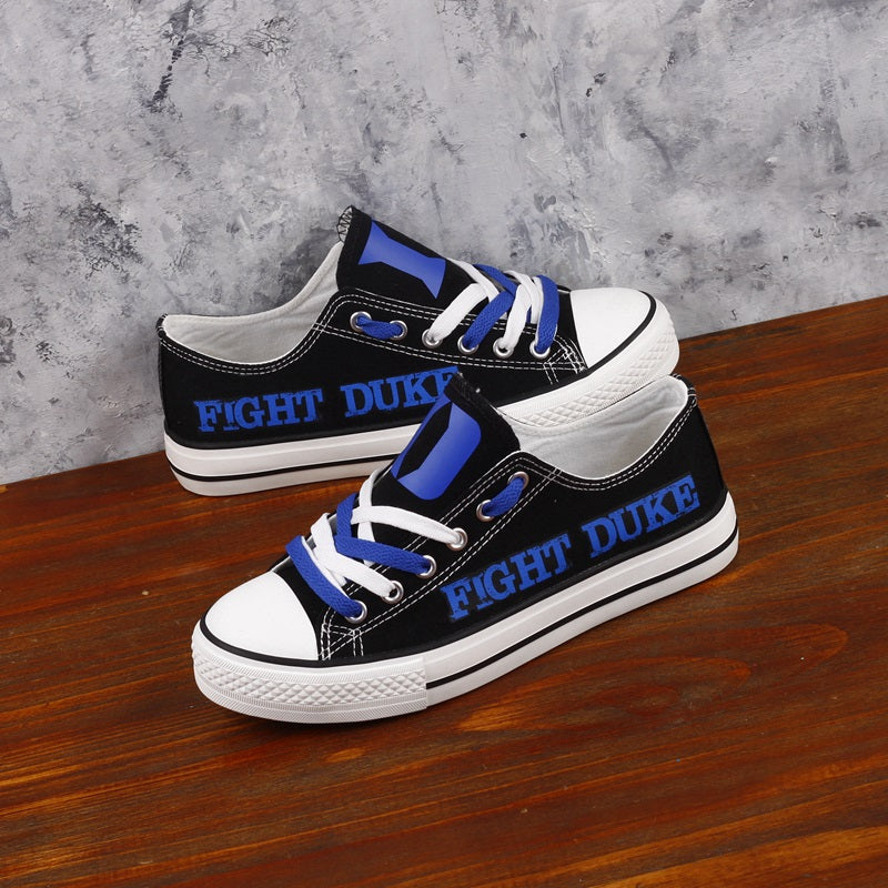 Duke Blue Devils Limited Print NCAA College Students Low Top Canvas Shoes Sport Sneakers 2
