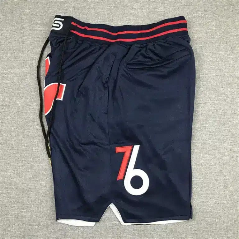 Philadelphia 76ers 2021-22 City Edition Navy Shorts - Basketball Shorts Store