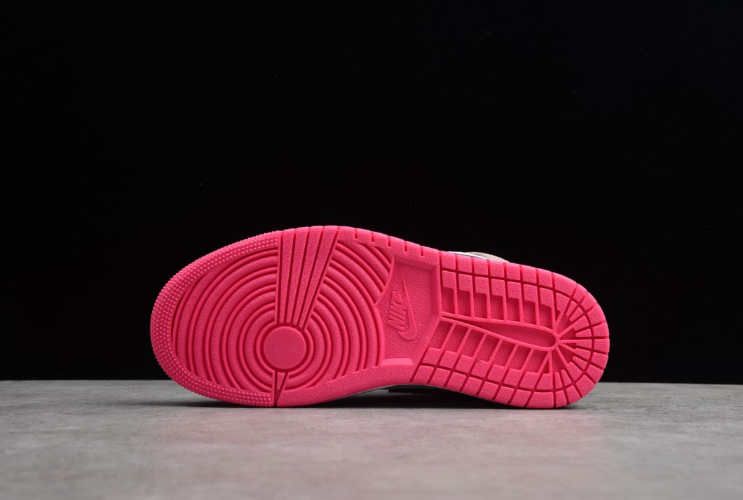 Air Jordan 1 GS Mid Pink Quartz Black