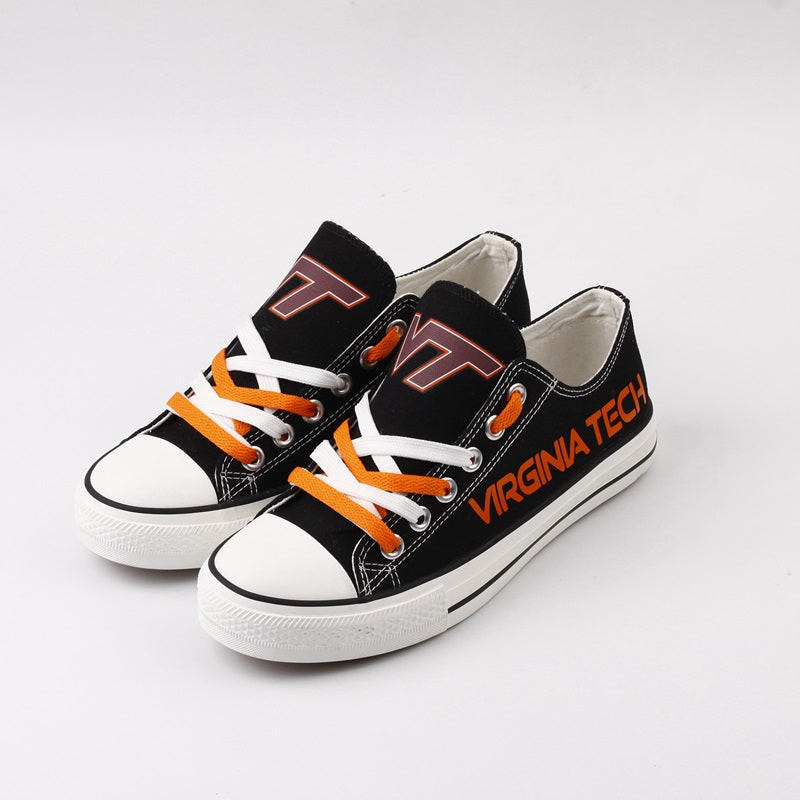 Virginia Tech Hokies Limited Print NCAA College Students Low Top Canvas Shoes Sport Sneakers 2