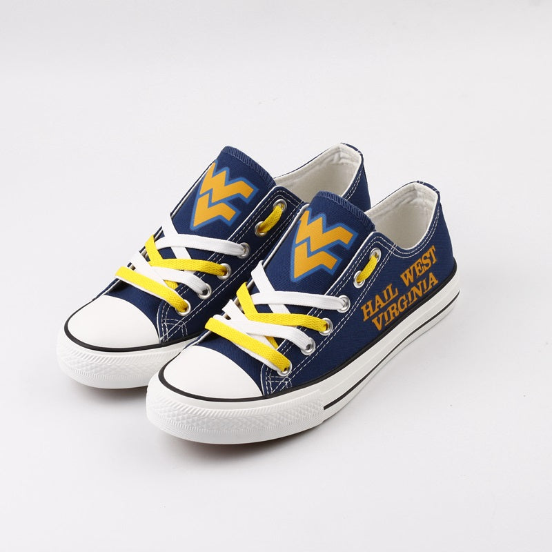 West Virginia Mountaineers Limited Print NCAA College Students Low Top Canvas Shoes Sport Sneakers 2