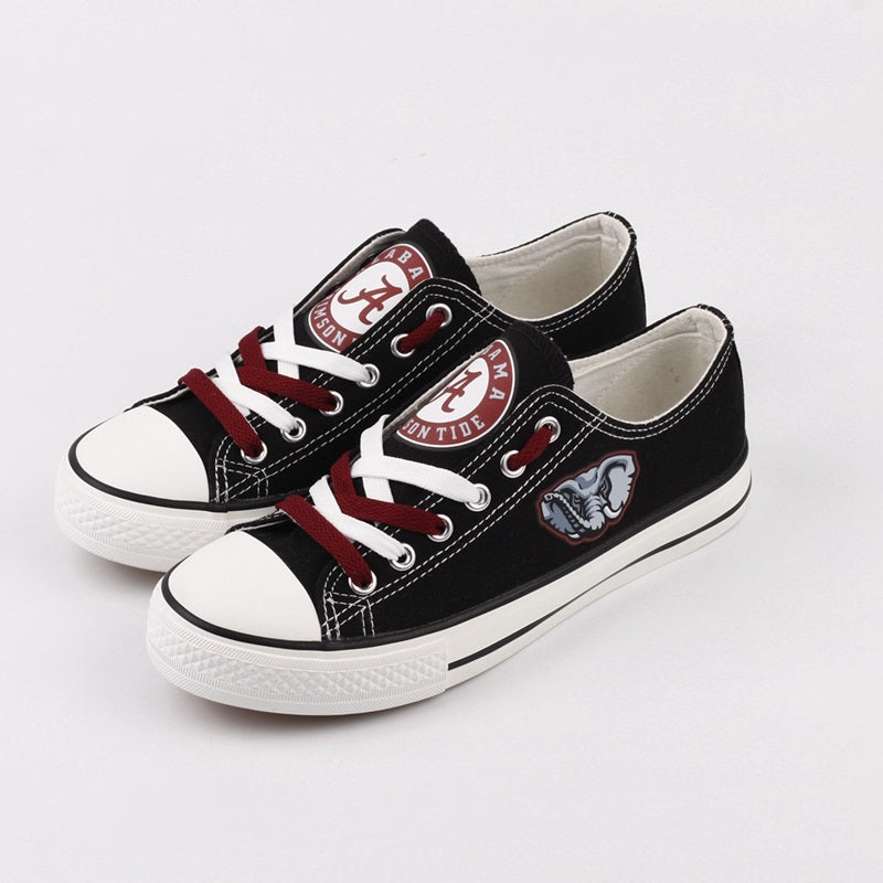 Alabama Crimson Tide Limited Print NCAA College Students Low Top Canvas Shoes Sport Sneakers 1