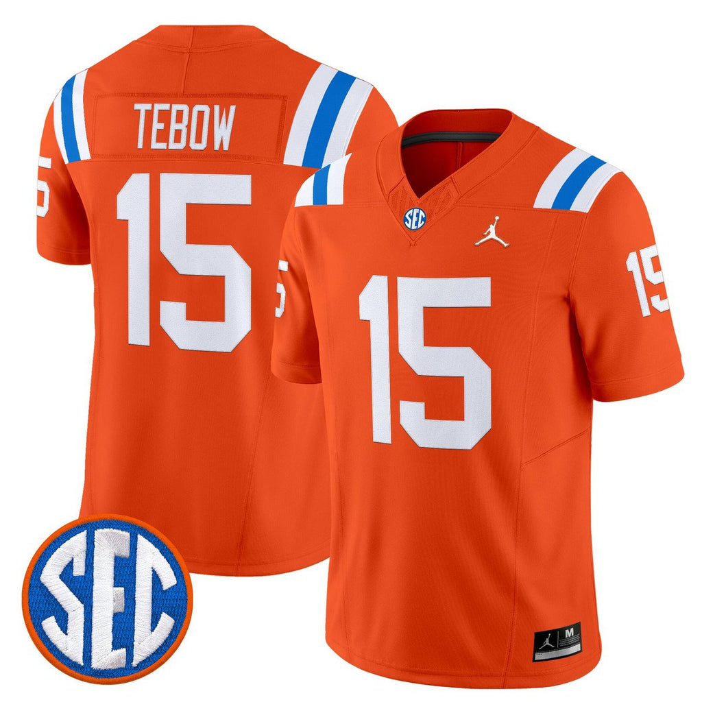 Tim Tebow Jersey #15 Florida Gators 1960s Throwback Vapor Limited Orange