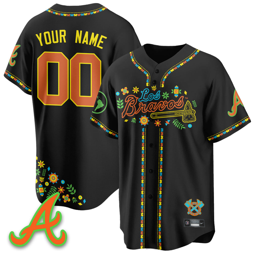 Atlanta Braves 2025 "Los Bravos" Custom Jersey - All Stitched