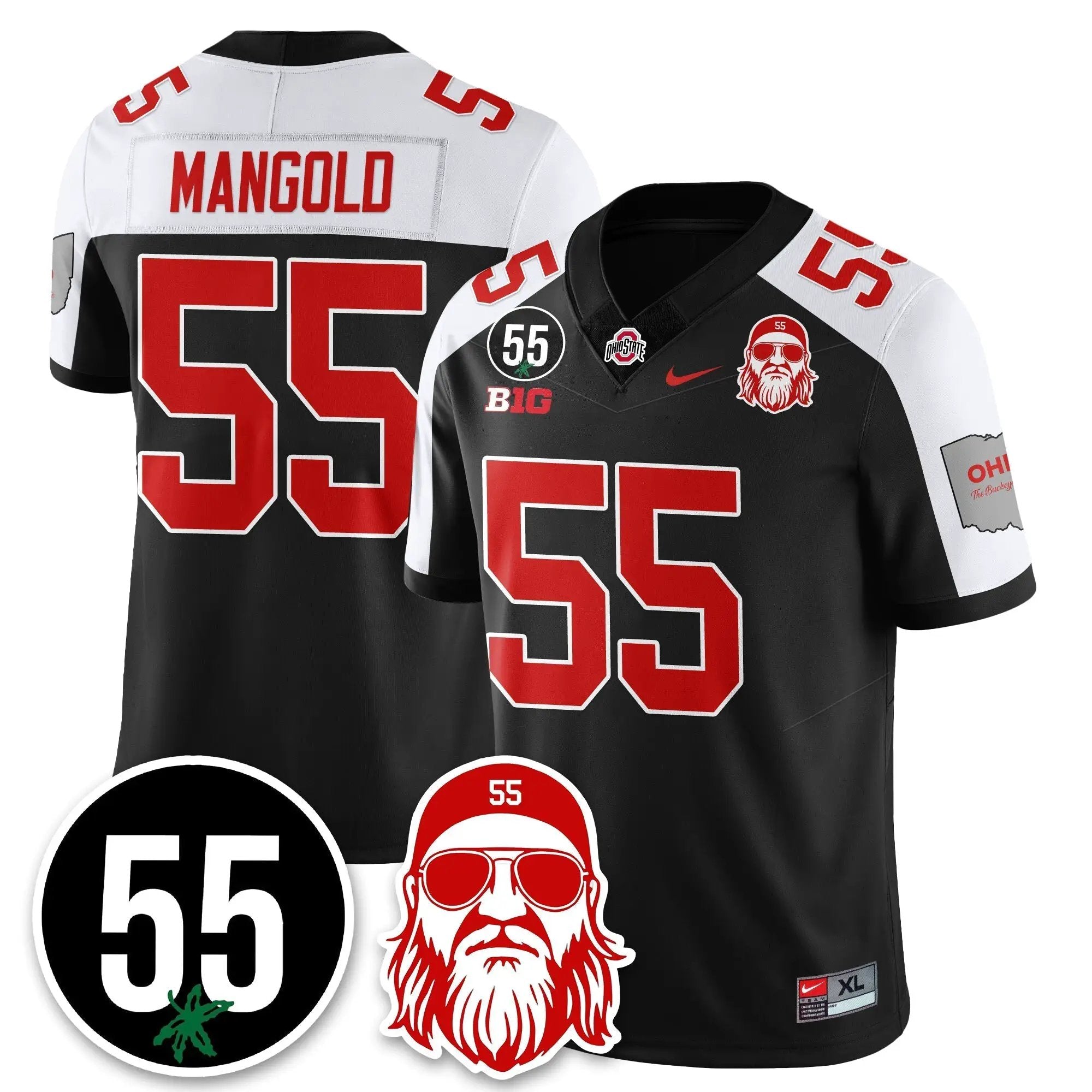 Men Ohio State Buckeyes Vapor Limited Jersey - Nick Mangold Patch Stitched