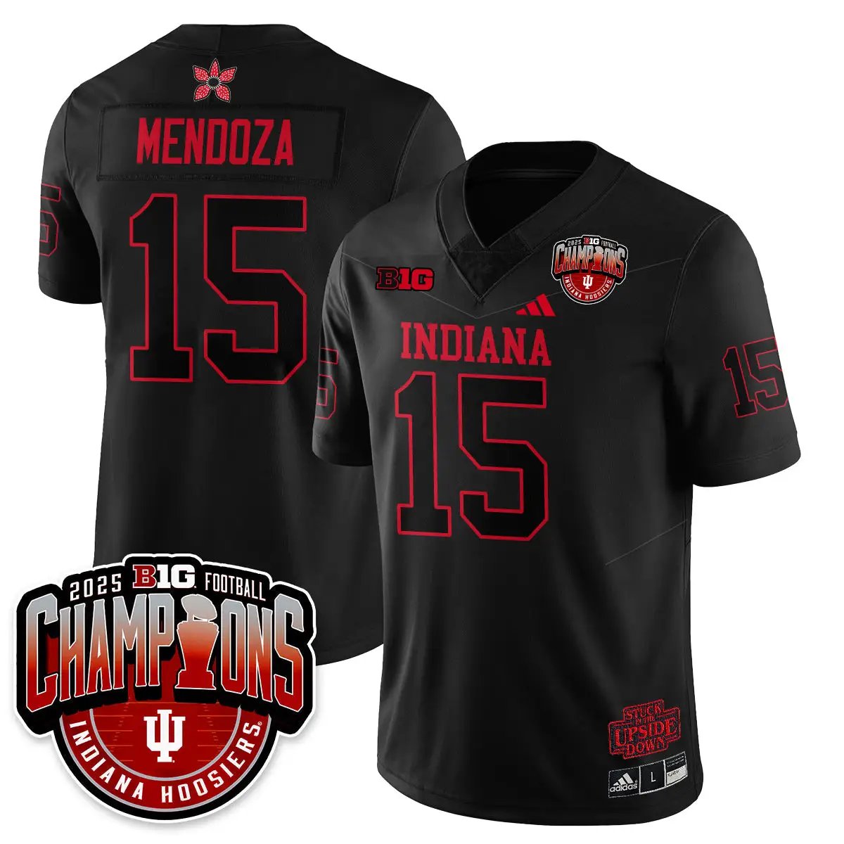 Men Indiana Hoosiers Stranger Things Vapor Limited Football Jersey - Big 10 Champions