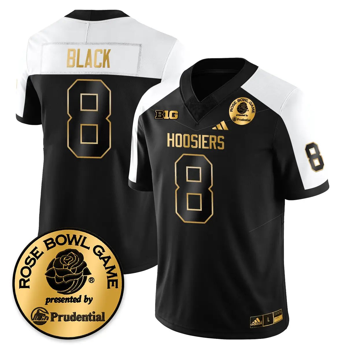 Men Indiana Hoosiers Football Vapor Limited Football Gold Jersey - Rose Bowl