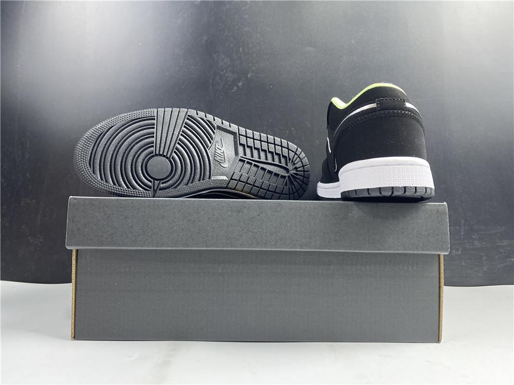Air Jordan 1 Low Black Aurora Green Laser Orange