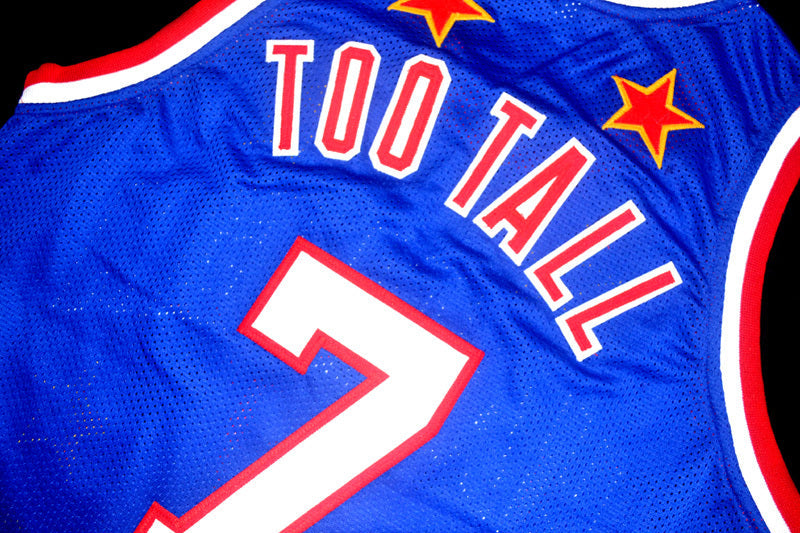 Too Tall Jersey #7 Harlem Globetrotters Basketball Blue