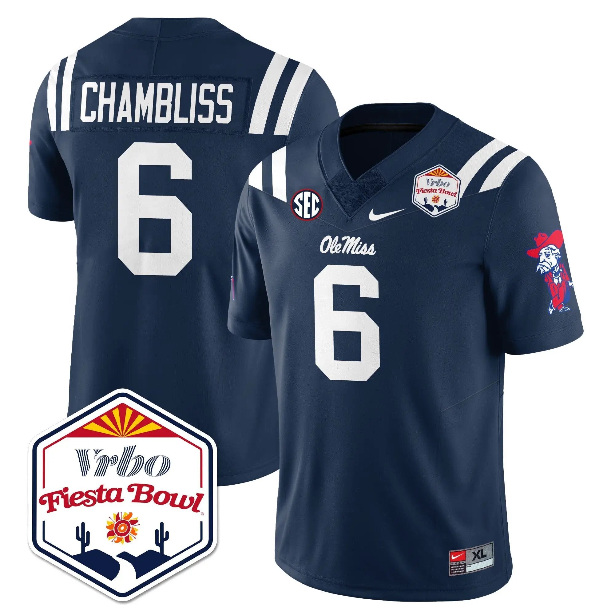 Men Ole Miss Rebels Football Vapor Limited Jersey - Vrbo Fiesta Bowl