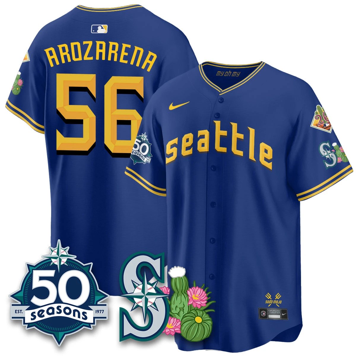 Men Seattle Mariners 2026 Spring Training Vapor Limited Jersey - 50th Anniversary - All Stitched