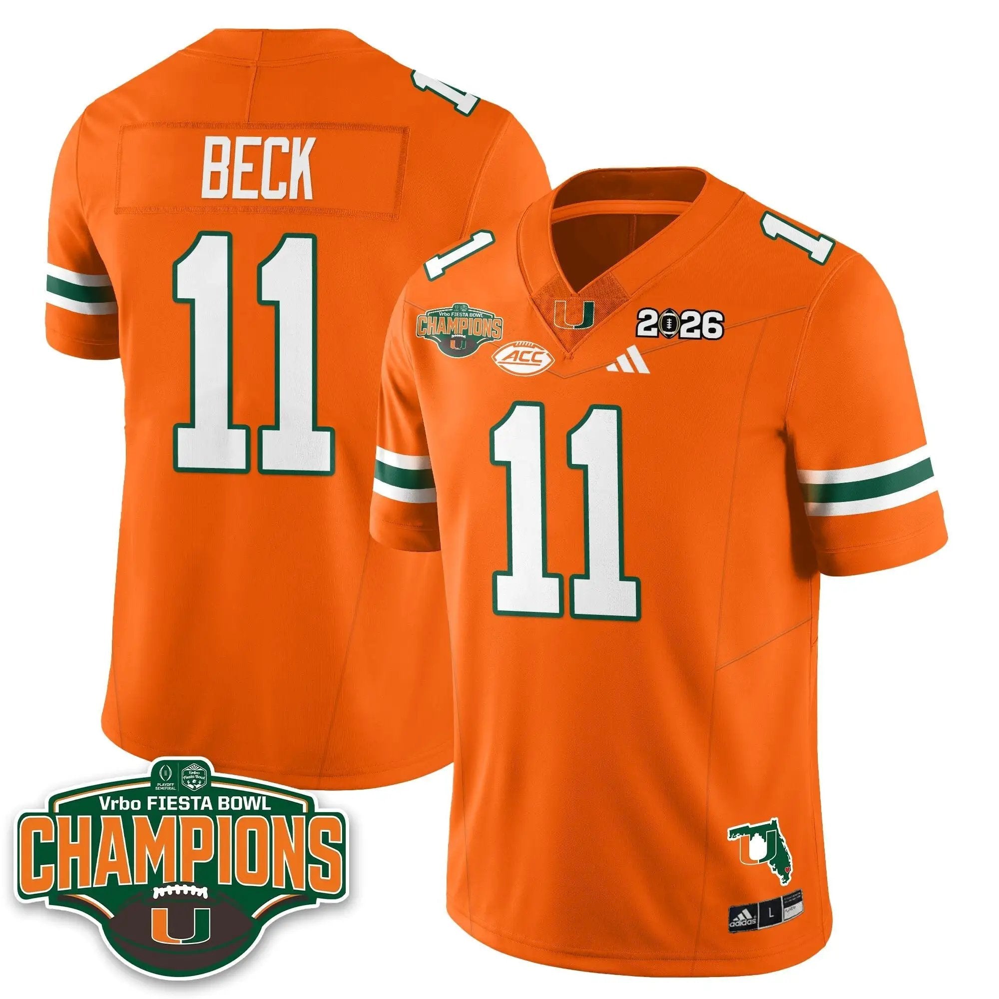 Men Miami Hurricanes Football Vapor Limited Jersey V2 - Fiesta Bowl Champions