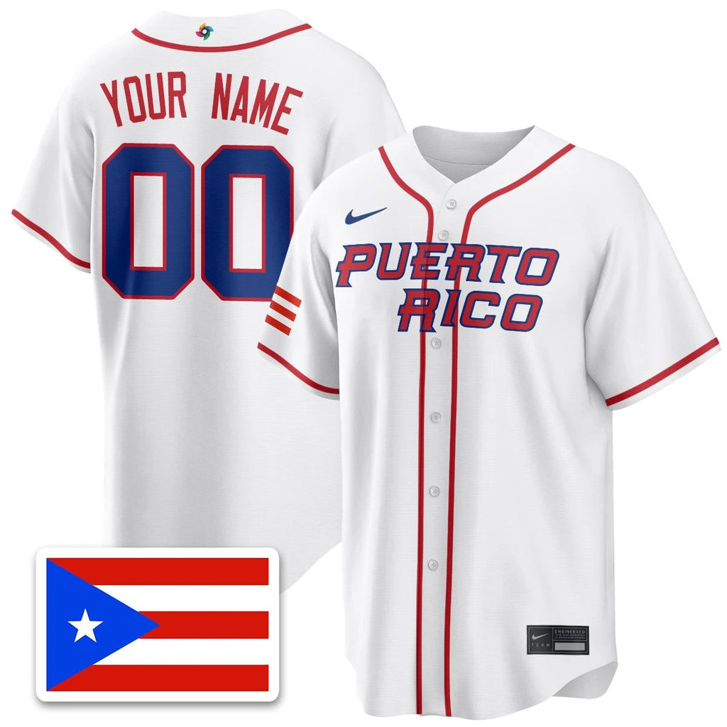 Custom Puerto Rico Baseball 2026 World Baseball Classic Limited Jersey - All Stitched