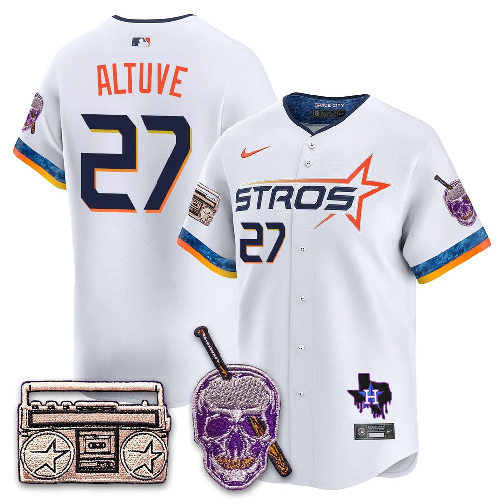 Houston Astros DJ Screw Patch Vapor Premier Limited Jersey - All Stitched