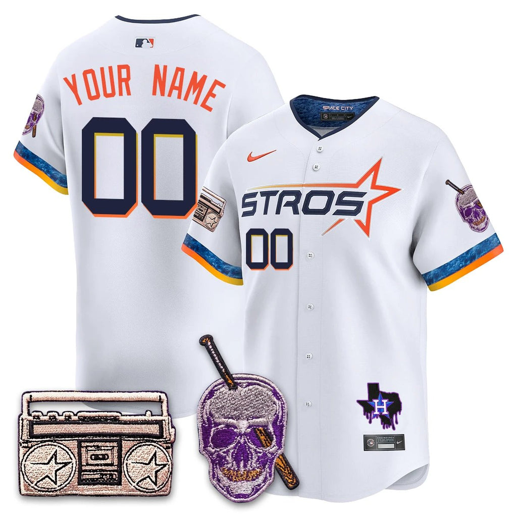 Houston Astros DJ Screw Patch Vapor Premier Limited Jersey - All Stitched