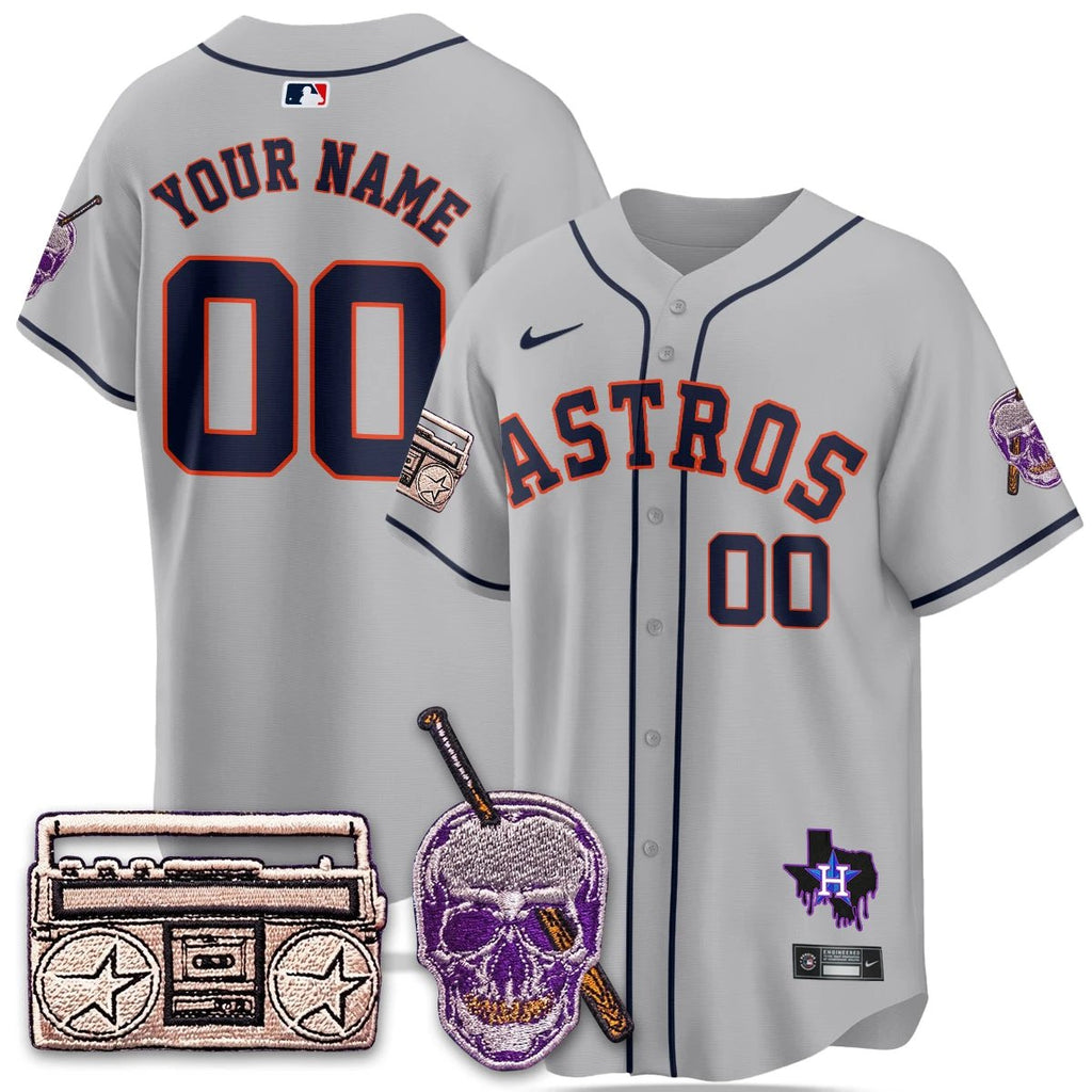 Houston Astros DJ Screw Patch Vapor Premier Limited Jersey - All Stitched