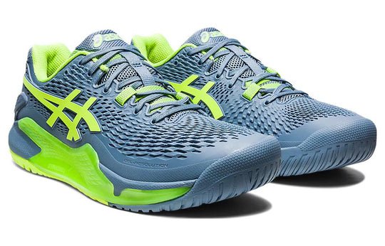 Asics Gel Resolution 9 Steel Blue Hazard Green 1041A330-400