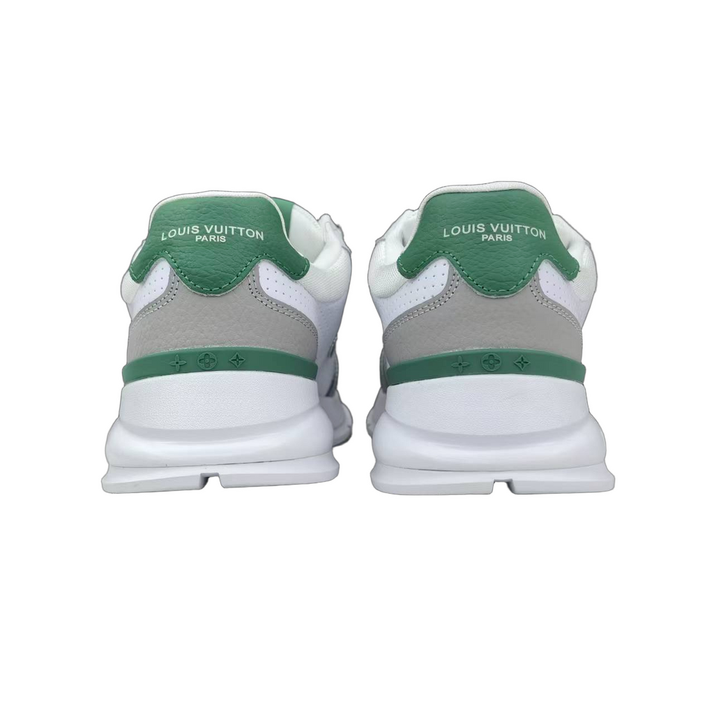 Luxury Lou Paris Classic Trainers Green White Shoes Sneakers