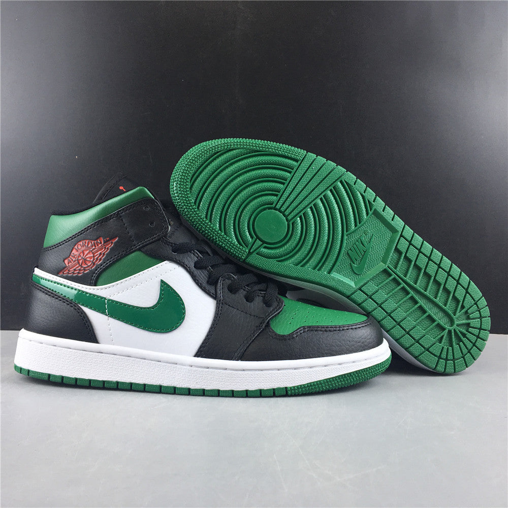 Air Jordan 1 Mid Green Toe