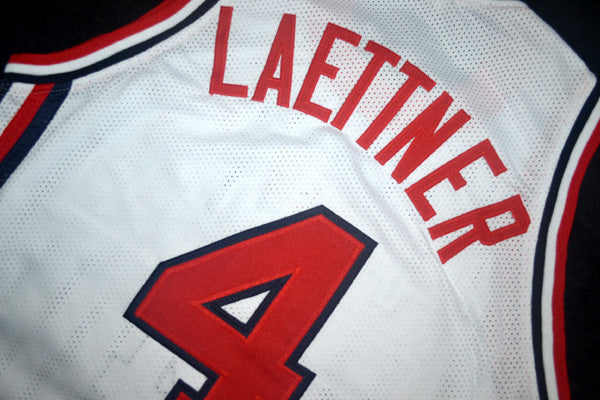 Christian Laettner Jersey #4 Team USA Basketball Navy White