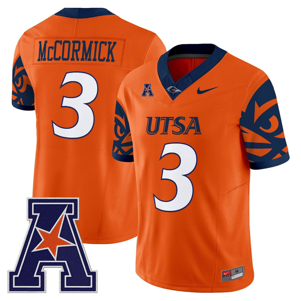 Sincere McCormick Jersey #0 UTSA Roadrunners 2025 Limited V2 Stitched Orange