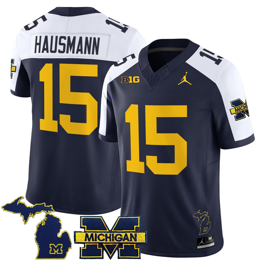 Ernest Hausmann Jersey #15 Michigan Wolverines 2025 Limited V2 Stitched Navy Alter