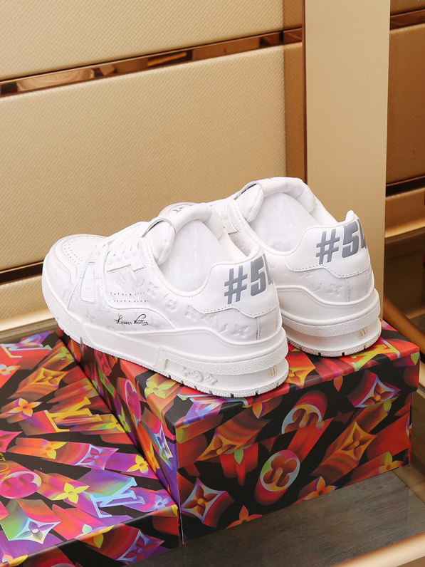 Luxury Trainer Sneakers Shoes #54 Signature White