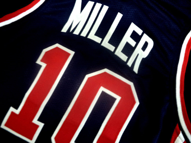 Reggie Miller Jersey #10 Team USA Basketball Navy Blue